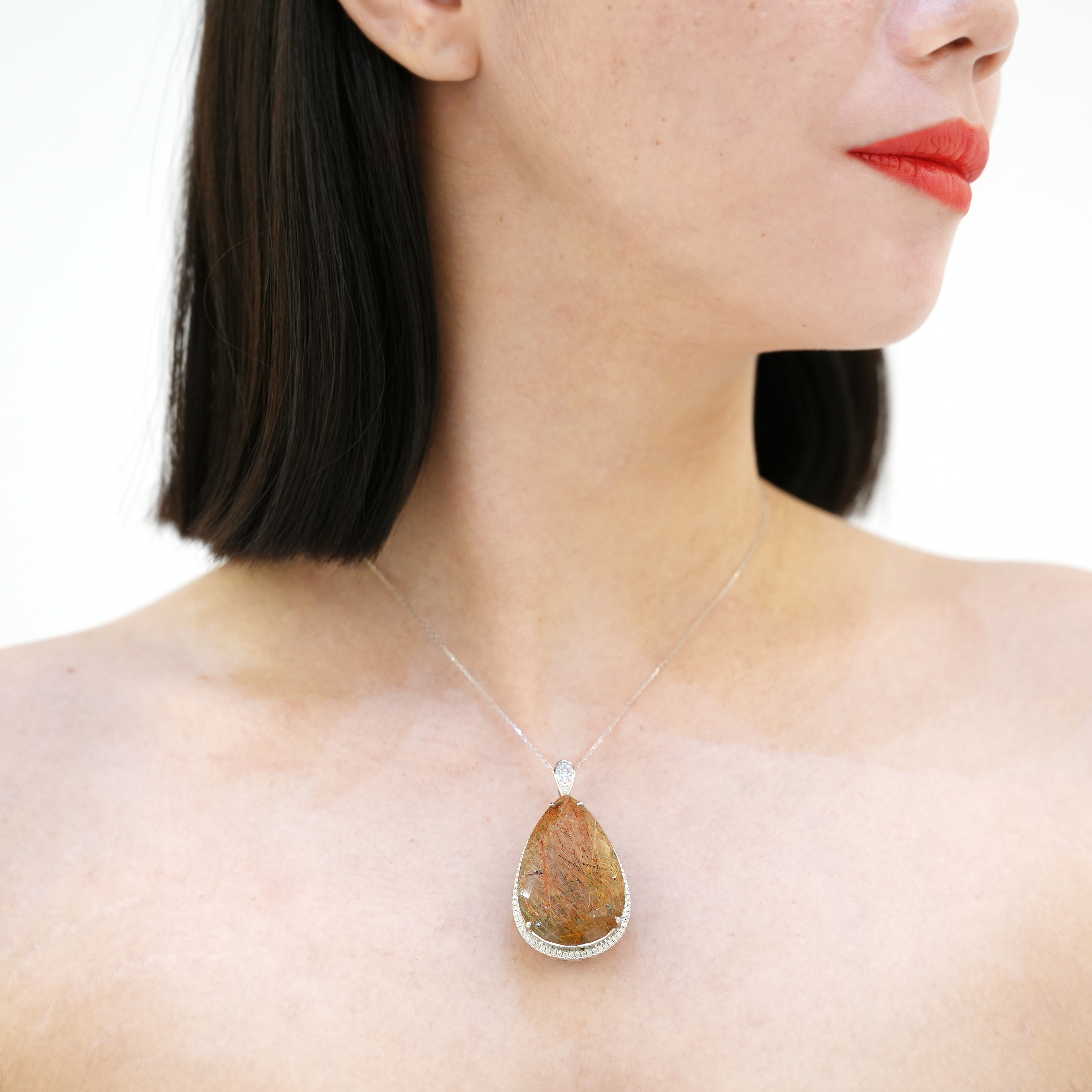 Ylenia Rose Quartz Convertible Ring / Pendant